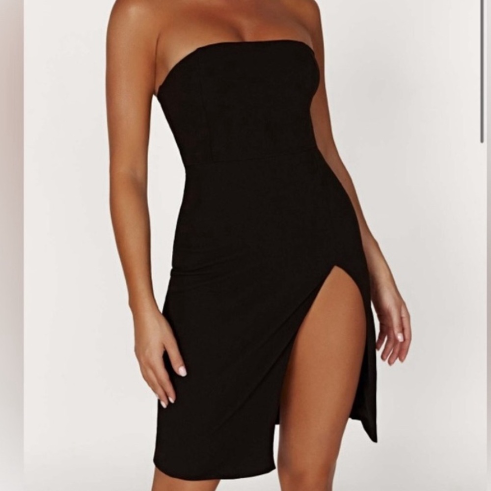 Mekhi 90’s High Slit Tube Dress - Black NWT